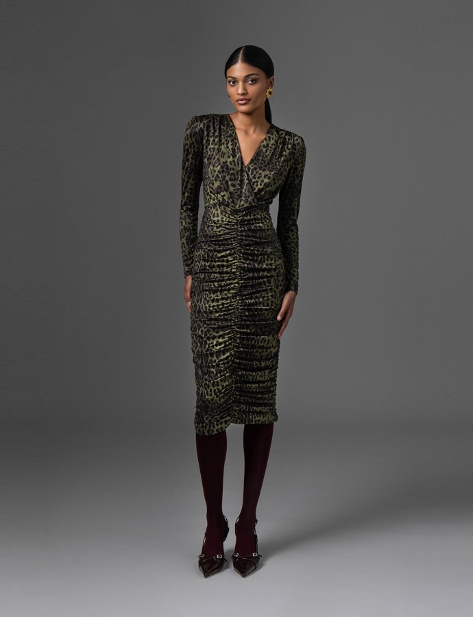 Layla olive midi dress