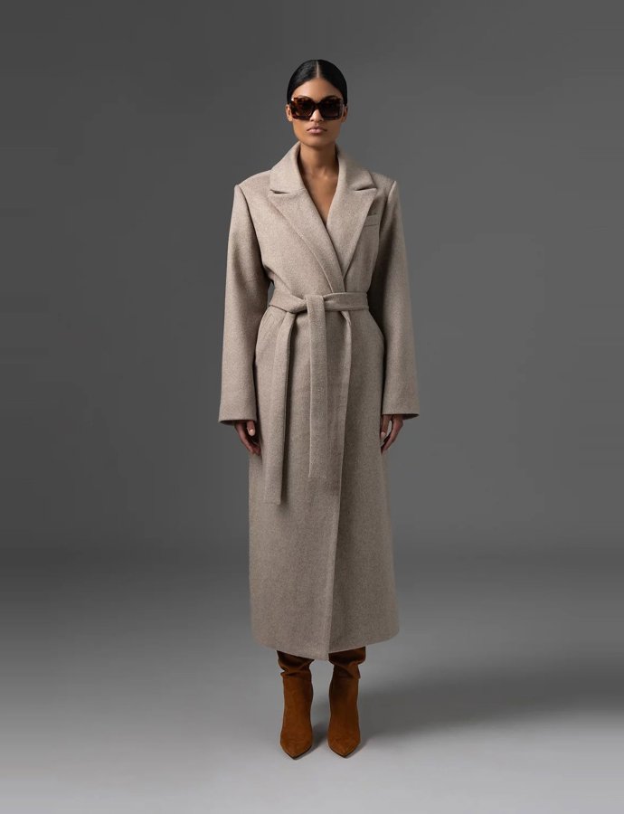 Mariam oversized coat beige