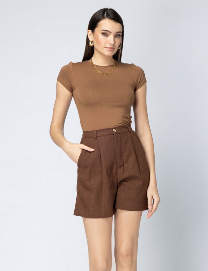 Freya top brown