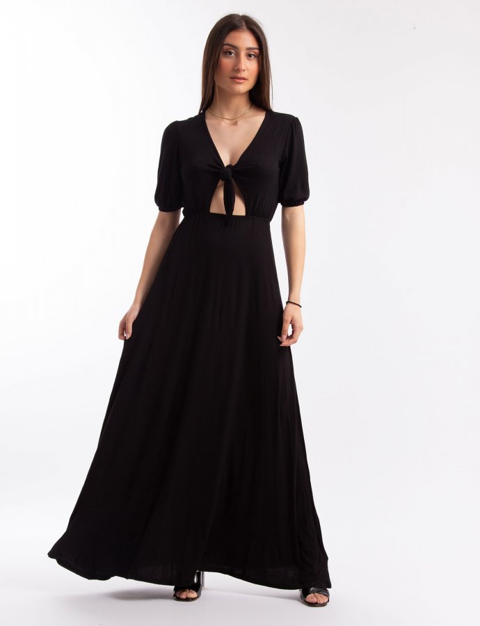 Front tie maxi dress