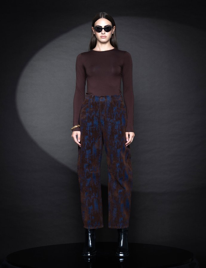Gigi barrel pants brown