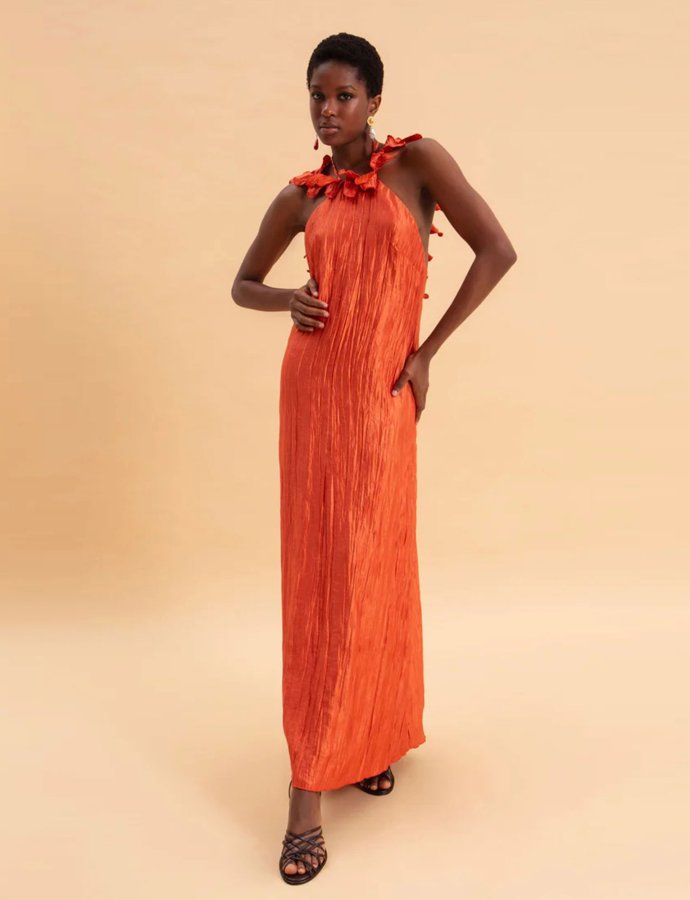 Golden hour maxi shimmering dress