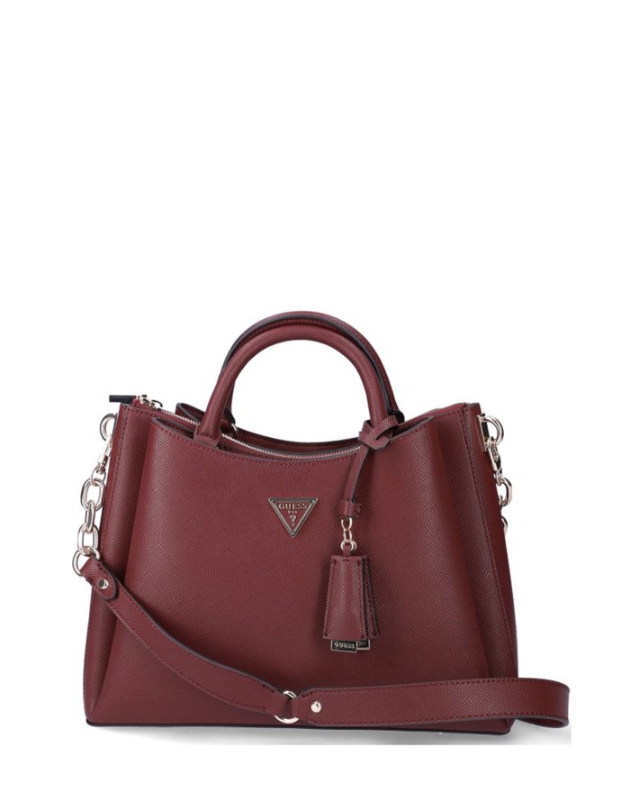 Eco Gloriana saffiano handbag burgundy