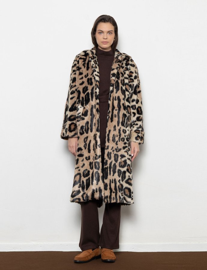 Haven coat animal print