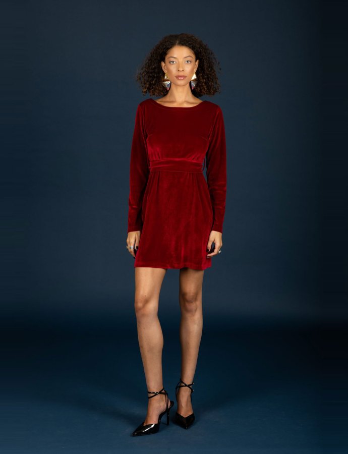 Hermione short dress red