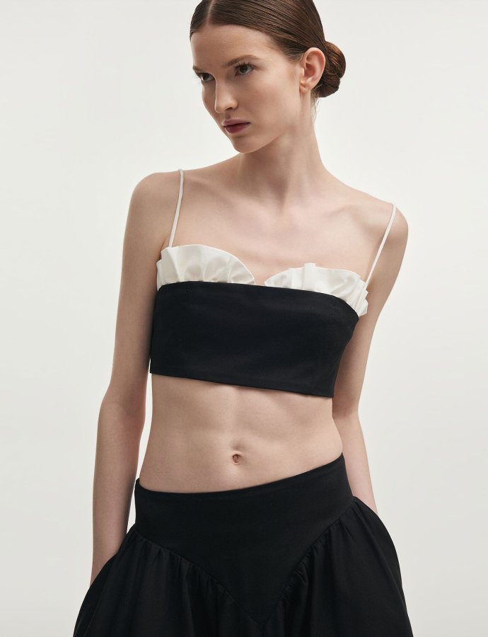 Hibiscus top black/white