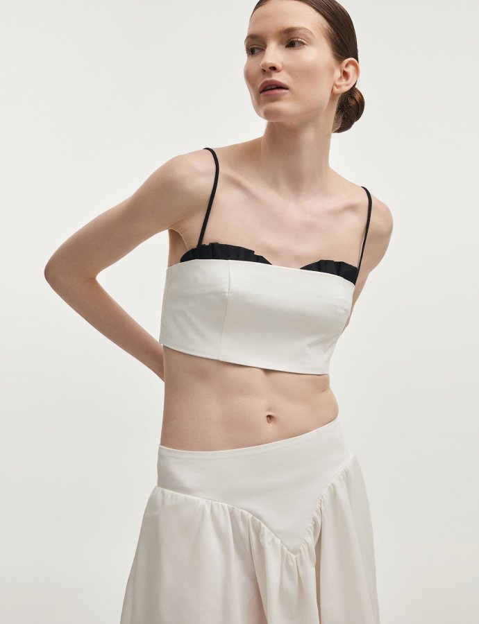 Hibiscus top white/ black