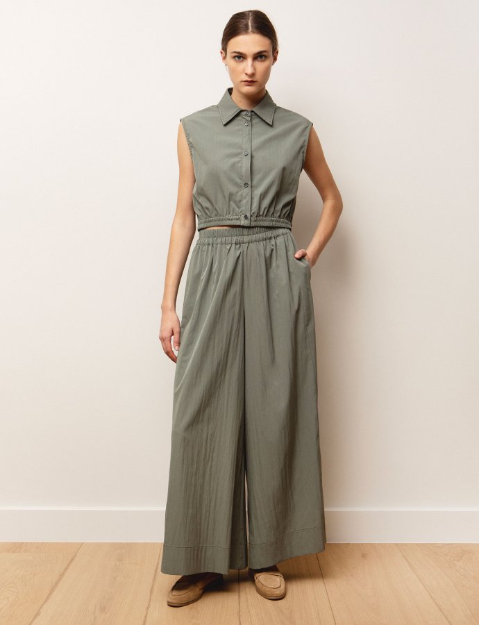High waist pants khaki