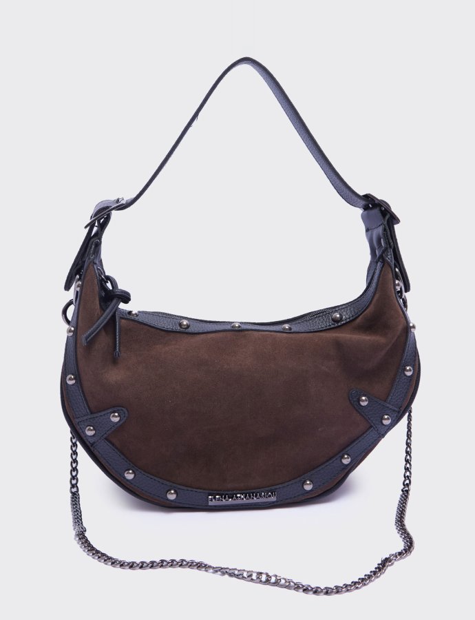 Hype vegan baguette suede brown