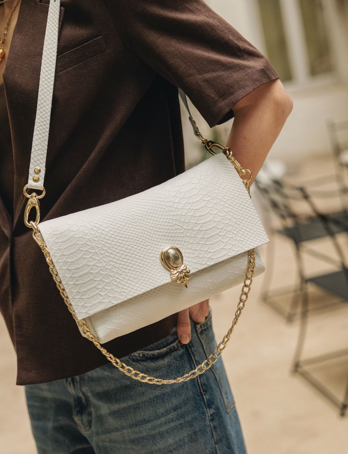 I turn to you bag off white-gold