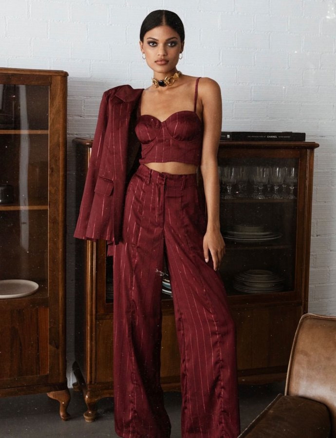 Chloe pants wine red