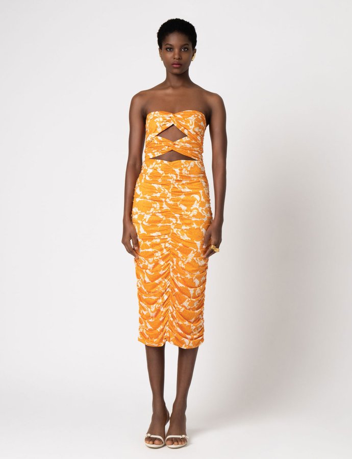Irene midi dress orange