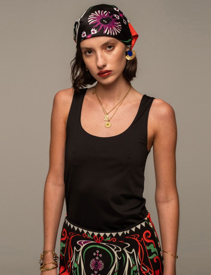 Iris top black