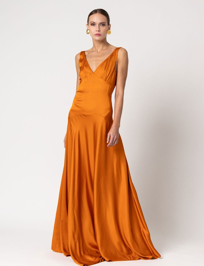 Ivy dress orange