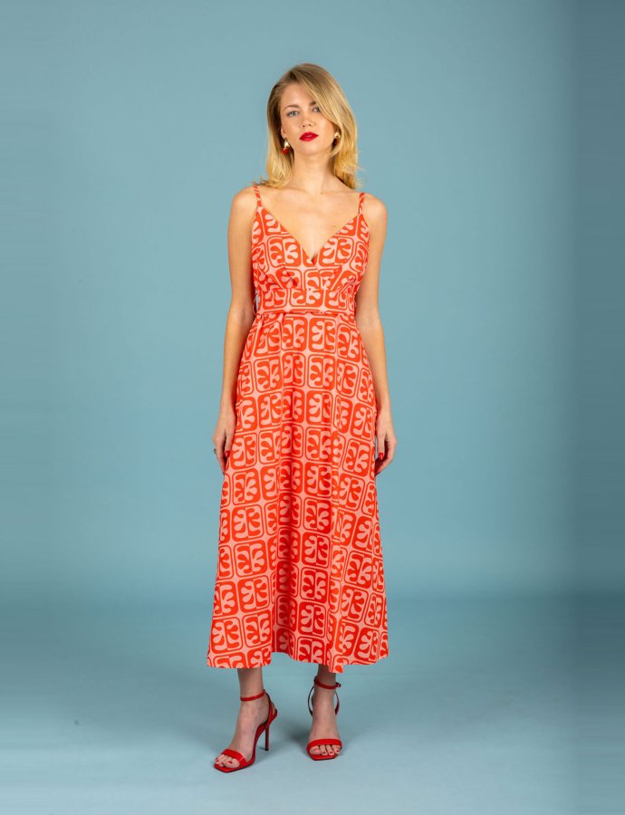Javier poplin dress pink