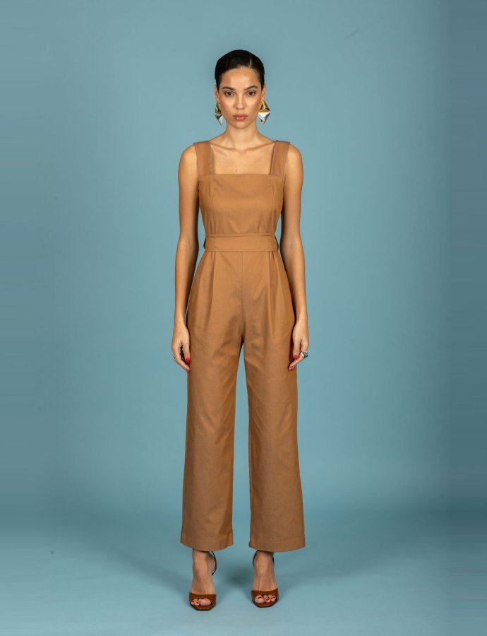 Joaquin denim jumpsuit chocolate
