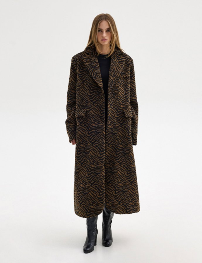 Kathie coat zebra print