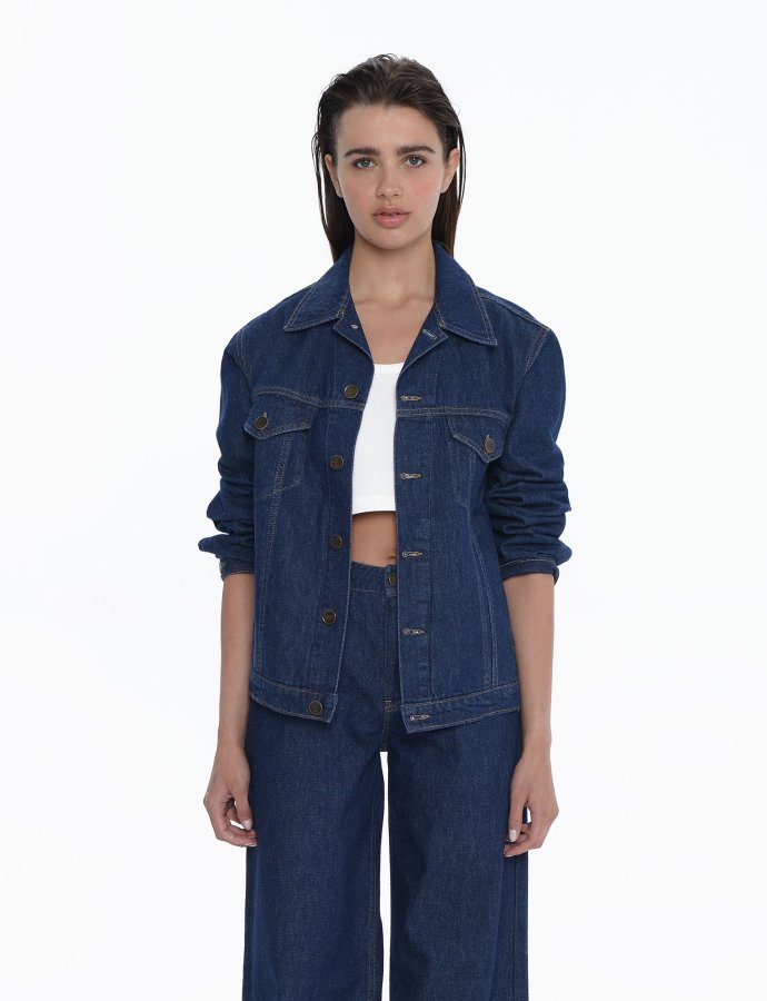 Kira denim jacket blue rain