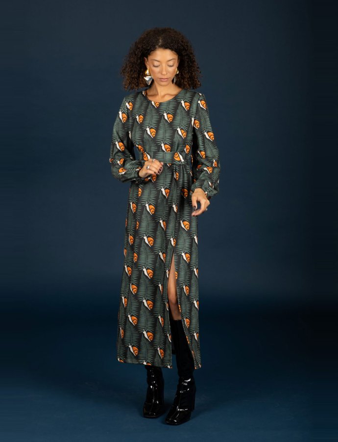 Kristen slim dress orange