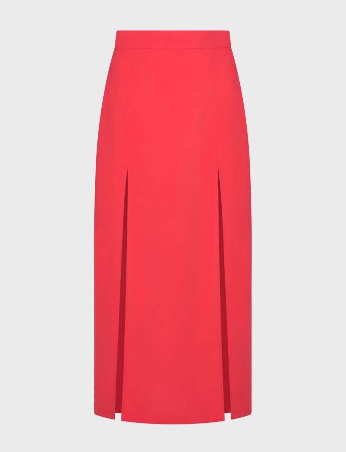 Lava midi skirt red