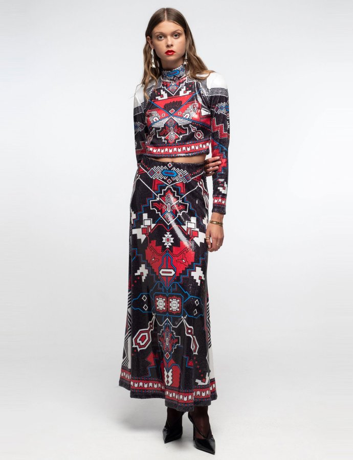 Legacy sequin long skirt