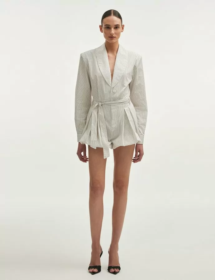 Leone playsuit white/black