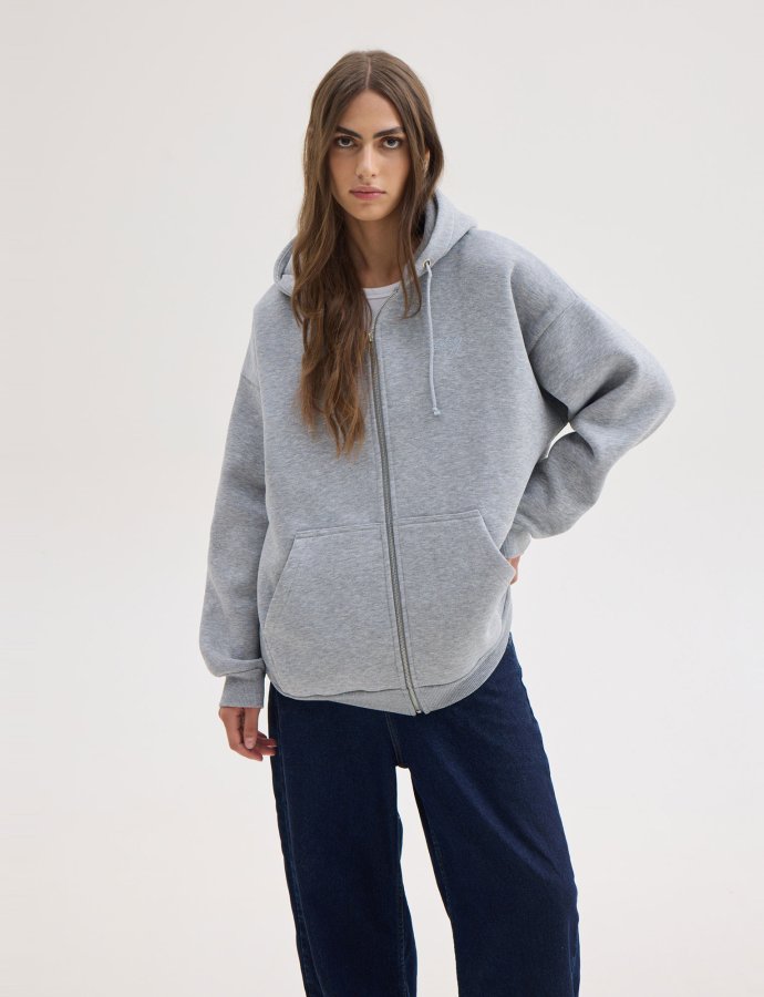 Lizi zip hoodie grey