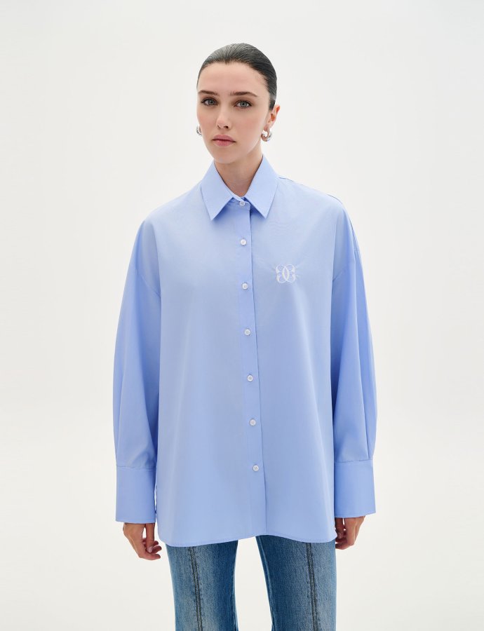 Logo shirt light blue
