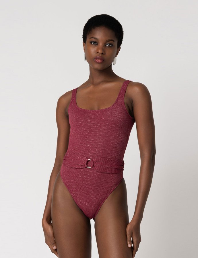 Lurex one piece swimsuit grana