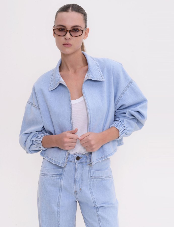 Madison denim jacket light blue