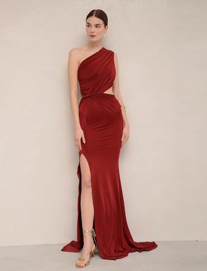 Marion red wine dress