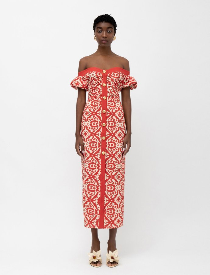 Masai flame dress red
