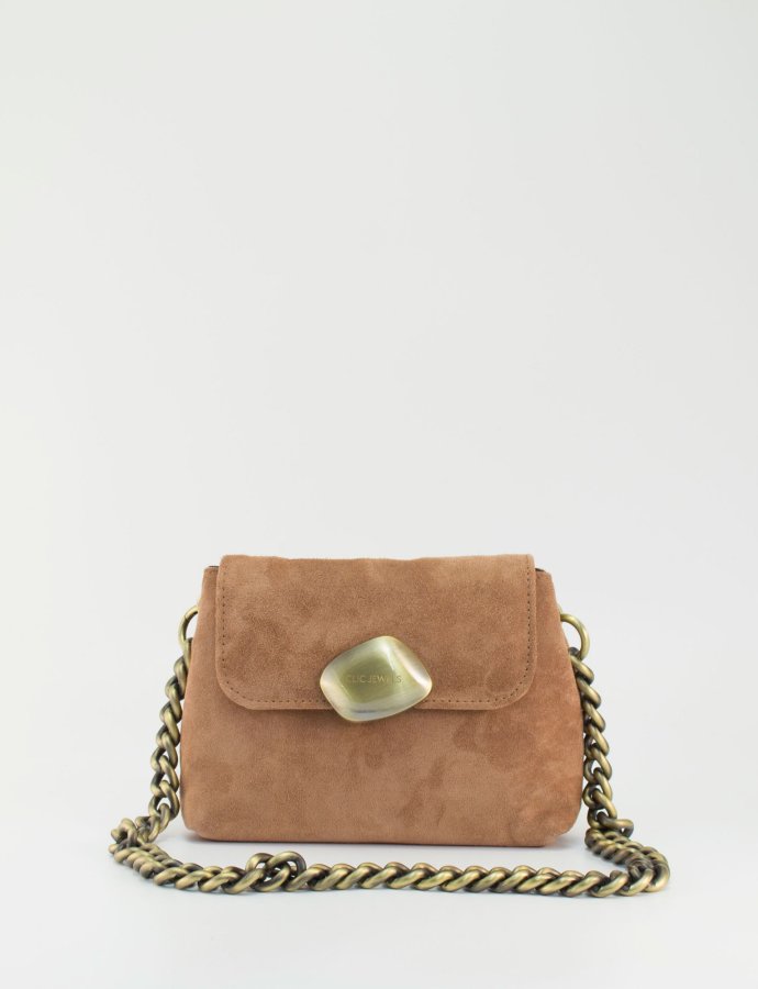 Maya mini bag pecan brown suede