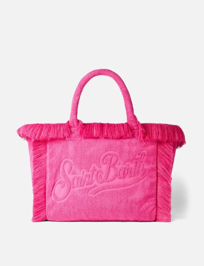 Vanity terry embossed bag fuchsia