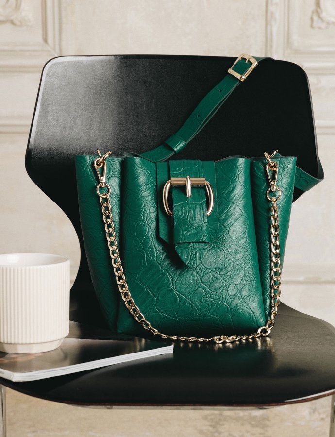 Missing bag forest green gold