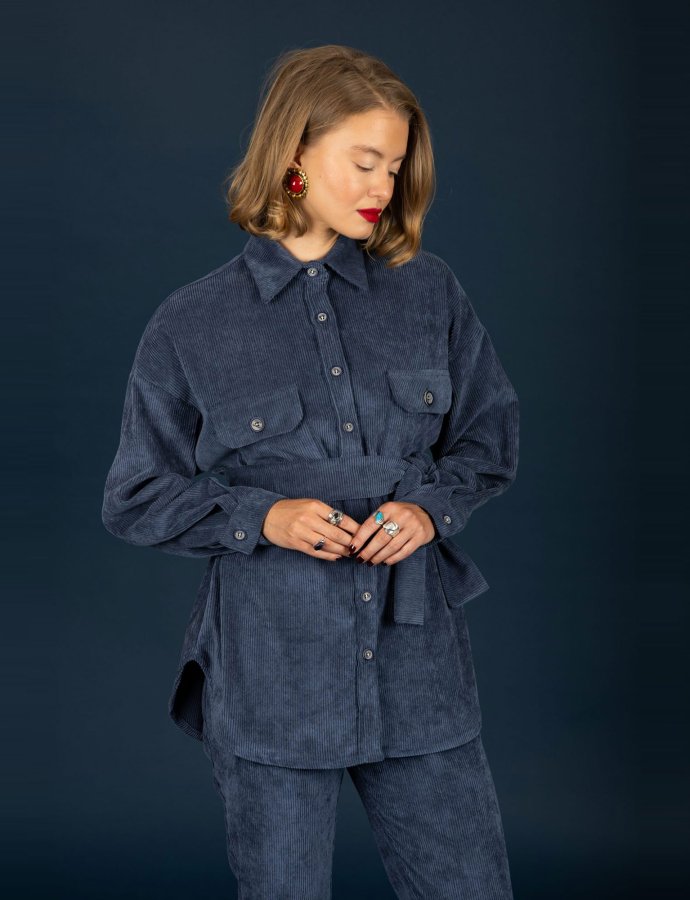 Morris oversize shirt blue