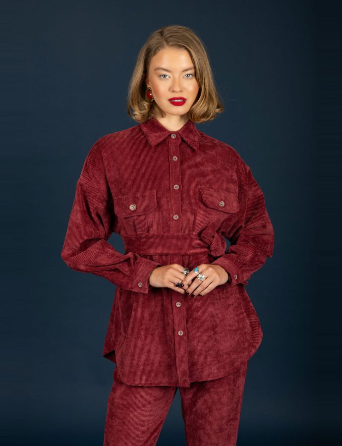 Morris oversize shirt bordeaux