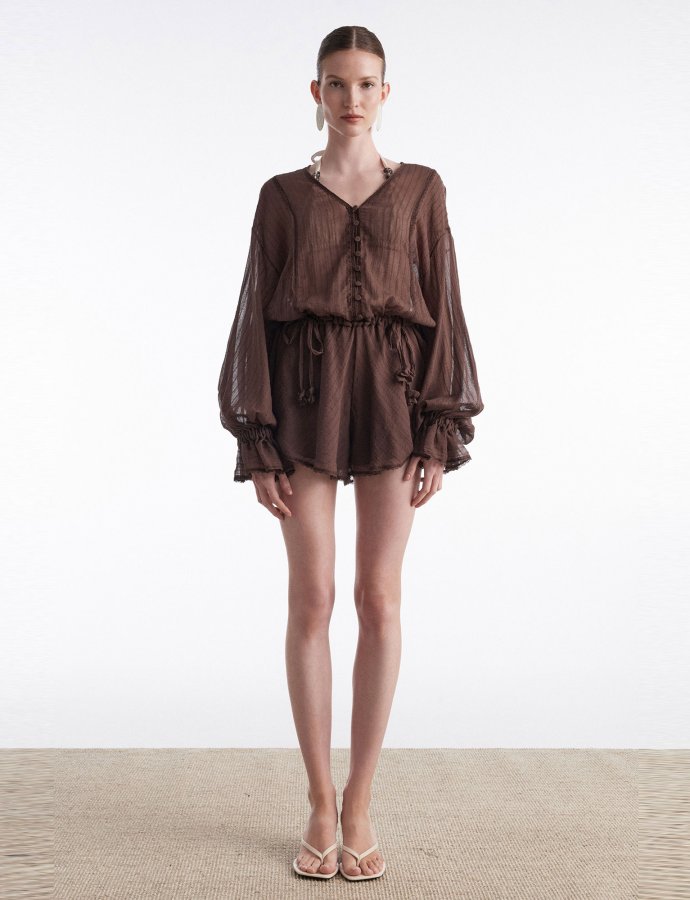 Han playsuit brown