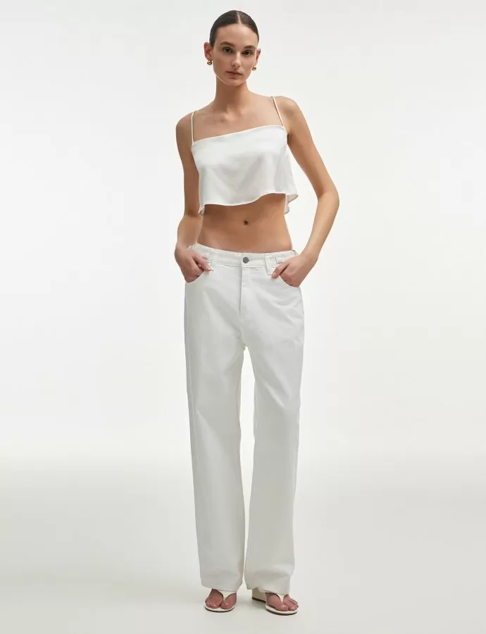 Taylor denim trousers off white