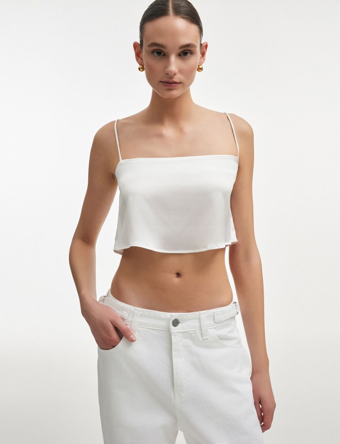 Naia crop top white