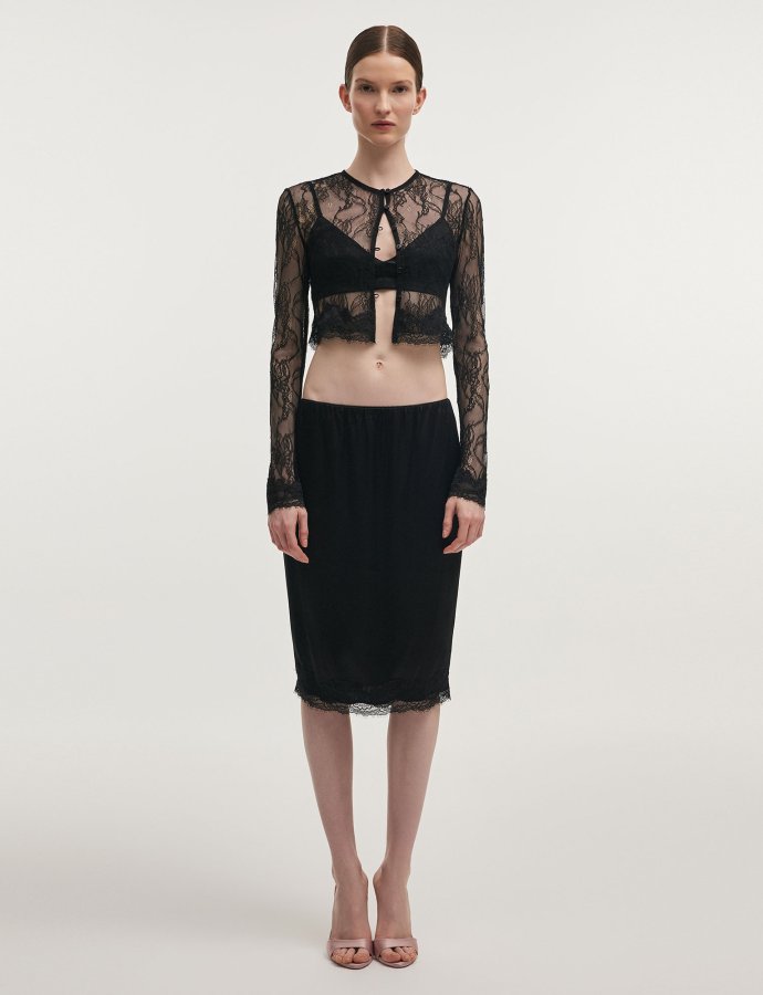 Naia midi skirt black