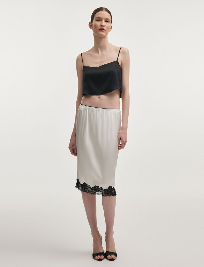 Naia midi skirt white