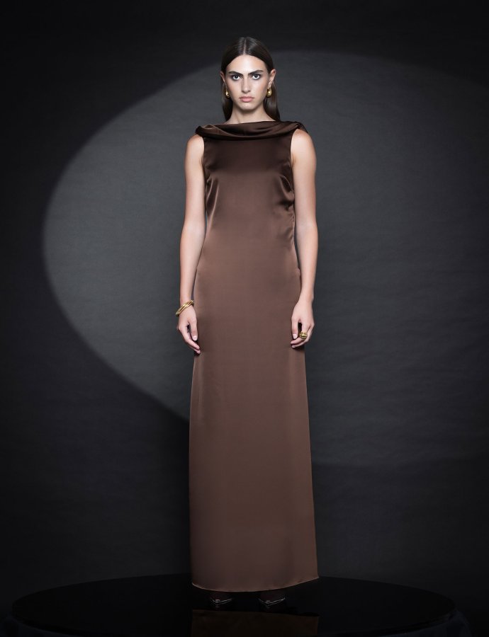 Nikki dress brown