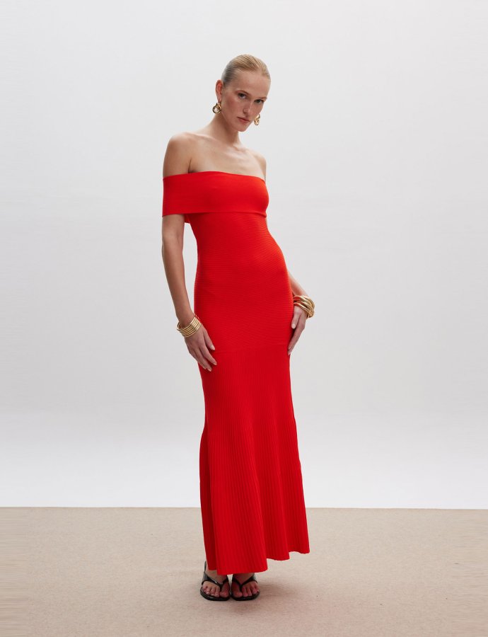 Nikol knit dress orange