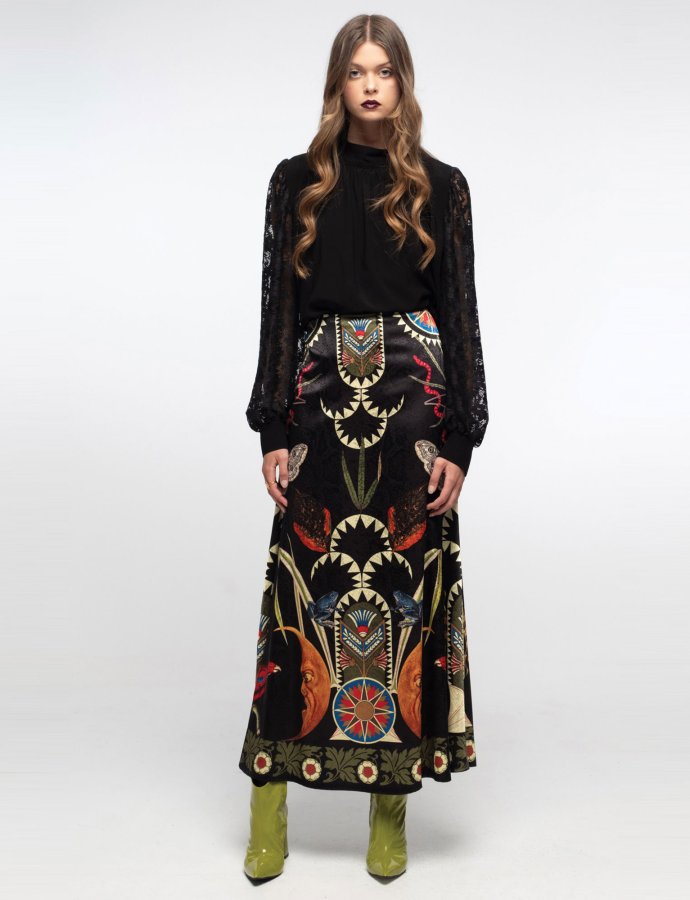 Nocturnal long skirt