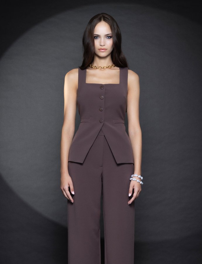 Norah vest brown
