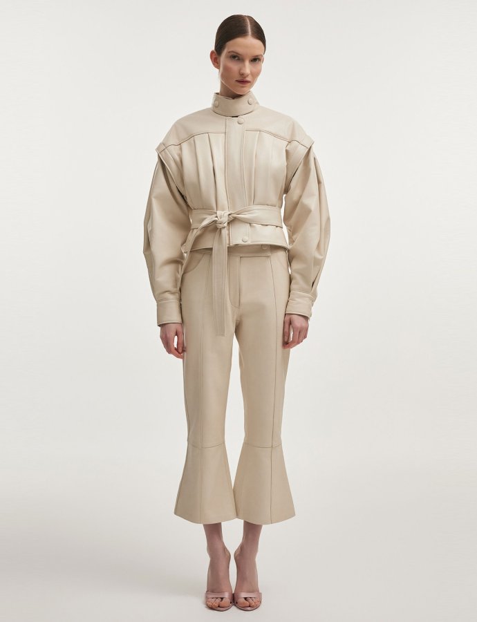 Tempest leather jacket white