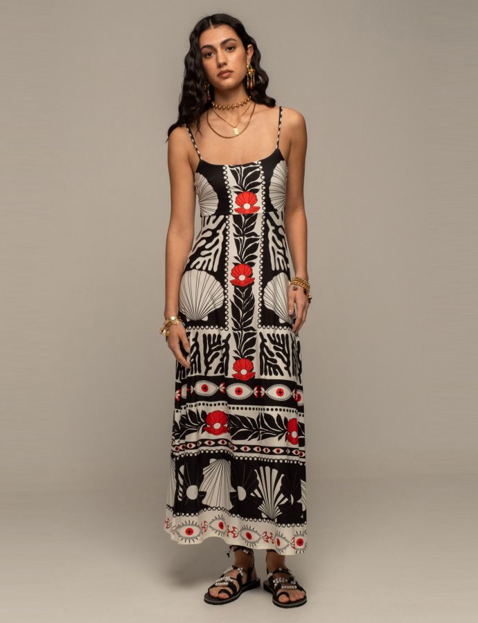 Oceanic long dress