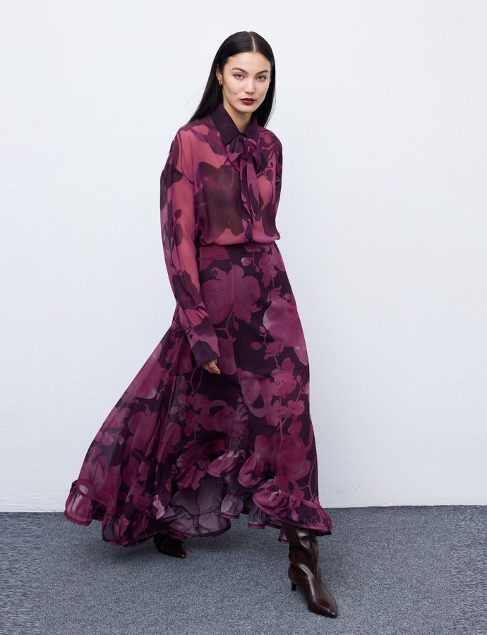 Ophelia maxi ruffle skirt
