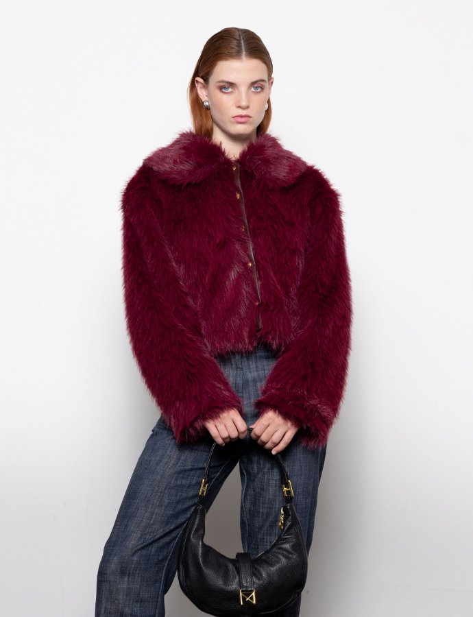 Orellia faux fur burgundy